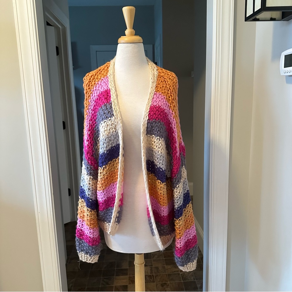 Colorful knit sweater